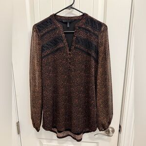 Leopard print blouse from WHBM.